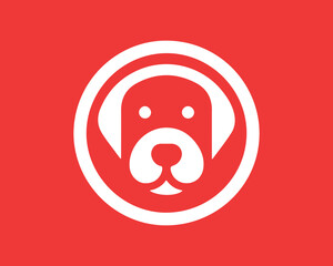 Dog logo design icon symbol vector illustration. Dog head icon symbol vector. Silhouette simple. Animal logo.