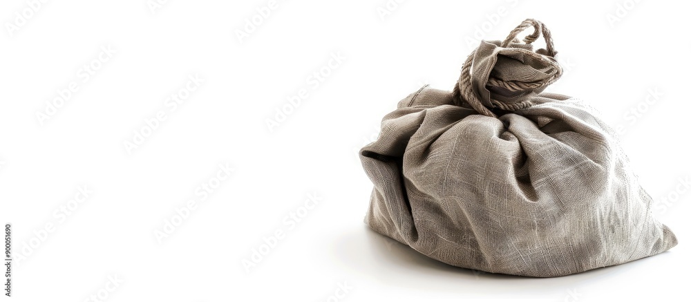 Poster A rag bag displayed with a white background suitable for use as a copy space image