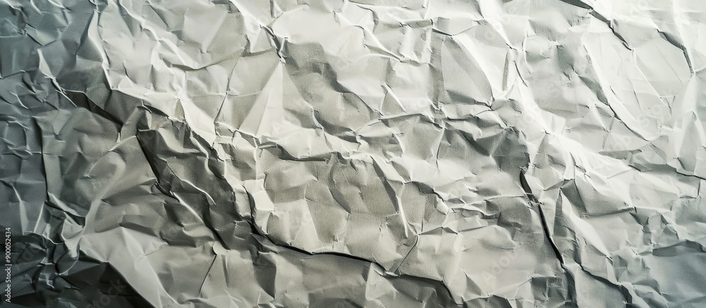 Poster texture of a crumpled gray paper set against a vignette background ideal as a copy space image