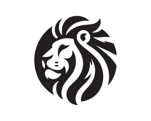 Lion logo design vector template. lion head logo design icon vector illustration