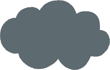 A simple cartoon cloud with a black outline.