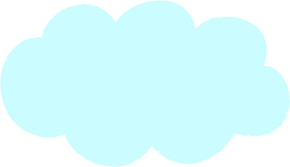 A simple cartoon cloud with a light blue fill.