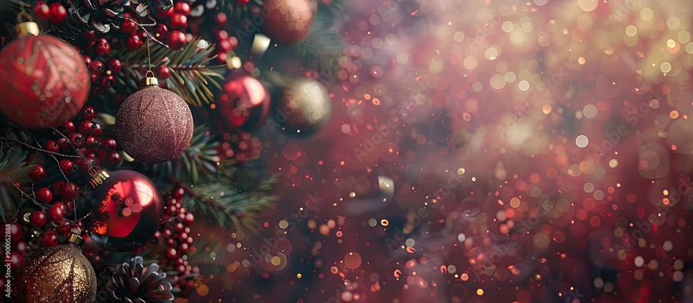 Poster Festive Christmas backdrop perfect for adding text or images with copy space