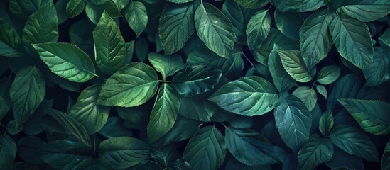 Fototapeta premium Background texture featuring leaves with copy space image