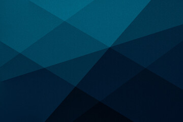 Black dark teal petrol blue abstract background. Geometric shape. Polygonal square triangle diagonal line angle facet diamond. Color gradient. Matte. Design.
