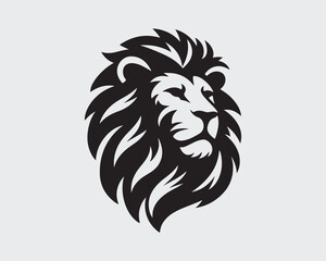 Lion logo design vector template. lion head logo design icon vector illustration
