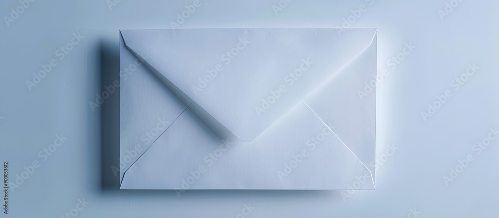 Poster enveloping a blank folded sheet of paper letterhead or flyer perfect for a copy space image