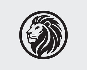 Lion logo design vector template. lion head logo design icon vector illustration