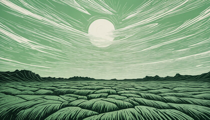 Night Sky on an alien planet, drawing, art,beautiful and majestic adventure