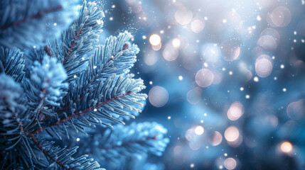 Winter Wonderland-themed decorations with an emphasis on elegant and sophisticated lighting. The image should highlight a beautifully designed decorations display.