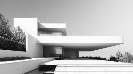 minimalist architectural design with clean lines