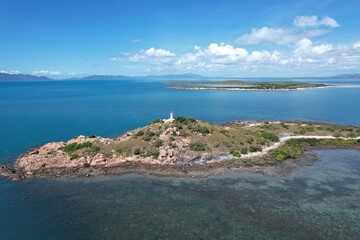 Aerial photo of a lighhouse Bowen Queensland Australia