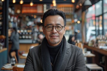 Obraz premium Portrait of a Mature Asian Man