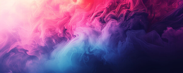 Abstract colorful smoke in a gradient of