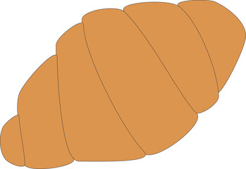 A vector art of a French Croissant.