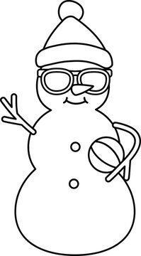 recommend clip art: Beach summer sand snowman outline vector.
                    Christmas Beach sand Snowman coloring page vector.
                    Christmas sand snowman isolated  black line svg.