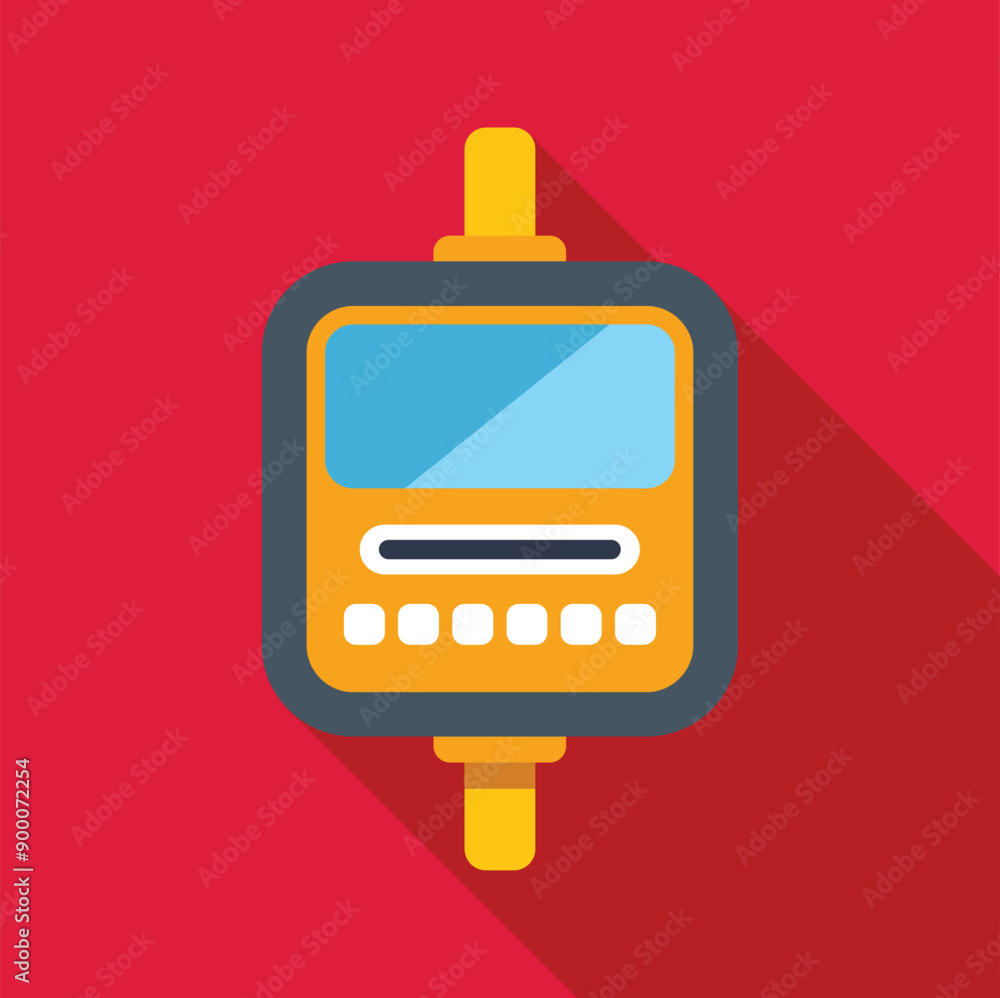 Poster electronic device is showing an empty battery indicator representing low power