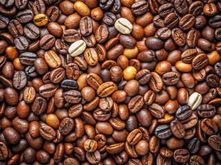 Obraz premium Coffee beans are neatly arranged with an artistic feel