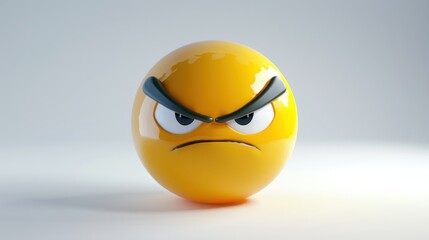A 3D luxury yellow emoji with a mischievous smirk, eyes narrowed in a cunning look, set against a clean white background, suggesting cleverness and intrigue