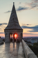 Fisherman's Bastion in Budapest city, Hungary