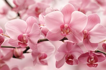 Beautiful pink orchids with a soft focus background highlighting natural beauty and delicate floral details