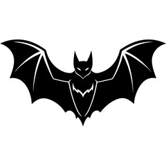 Bat silhouette vector art illustration