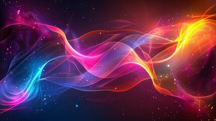 Obraz premium Abstract Waves of Light and Color