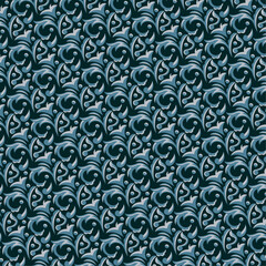 DECORATIVE ART FLORAL 199, SEAMLESS ORNAMENTAL PATTERN