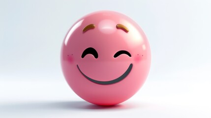 A pink face emoji with a mischievous wink and a cheeky smile, set against a white backdrop, suggesting flirtation or playful behavior