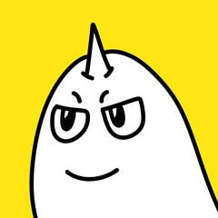 art illustration of a cute cartoon monster