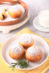 fried bread filled with chocolate