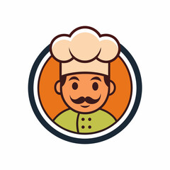 A Chef Man Logo Design Vector Art Illustration