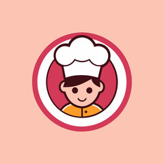 A Chef Man Logo Design Vector Art Illustration