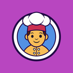 A Chef Man Logo Design Vector Art Illustration