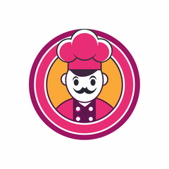 A Chef Man Logo Design Vector Art Illustration
