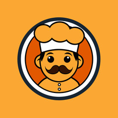 A Chef Man Logo Design Vector Art Illustration