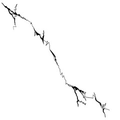 A monochromatic sketch of a fractured tree, showcasing intricate details of the damaged branches and trunk. icon vector illustration