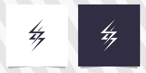 letter ss with flash logo design vector