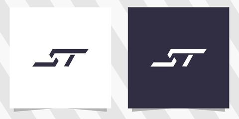 letter st ts logo design vector