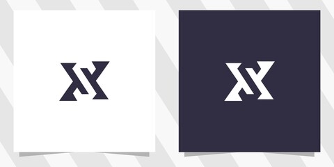 letter sx xs logo design vector