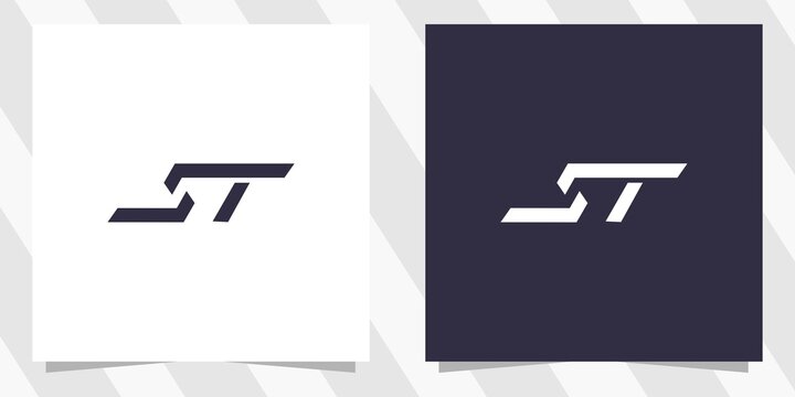 letter st ts logo design vector