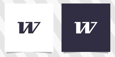 letter w logo design vector