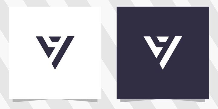 letter vy yv logo design vector