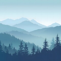 Obraz premium Mountain background flat 2D high quality, high detailed, no blur