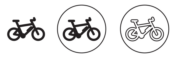 A bicycle icon for an urban environment. A modern bike, a set of icons. Bicycle parking on a special territory