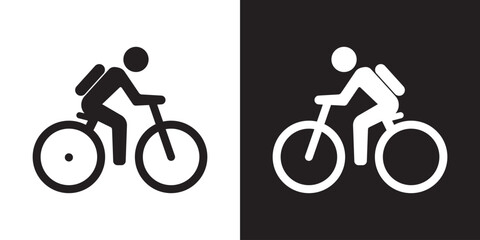 Obraz premium bicycle icon vector logo 888