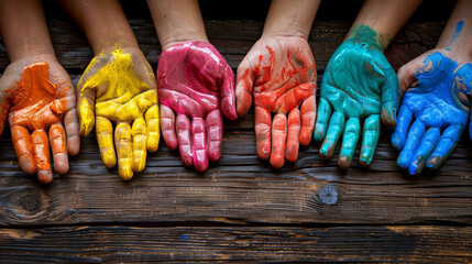 diverse group of hands coming together in unity, illuminated by sunlight. This image symbolizes inclusivity, equity, and diversity, celebrating the power of collective action and togetherness