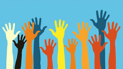 diverse group of hands coming together in unity, illuminated by sunlight. This image symbolizes inclusivity, equity, and diversity, celebrating the power of collective action and togetherness