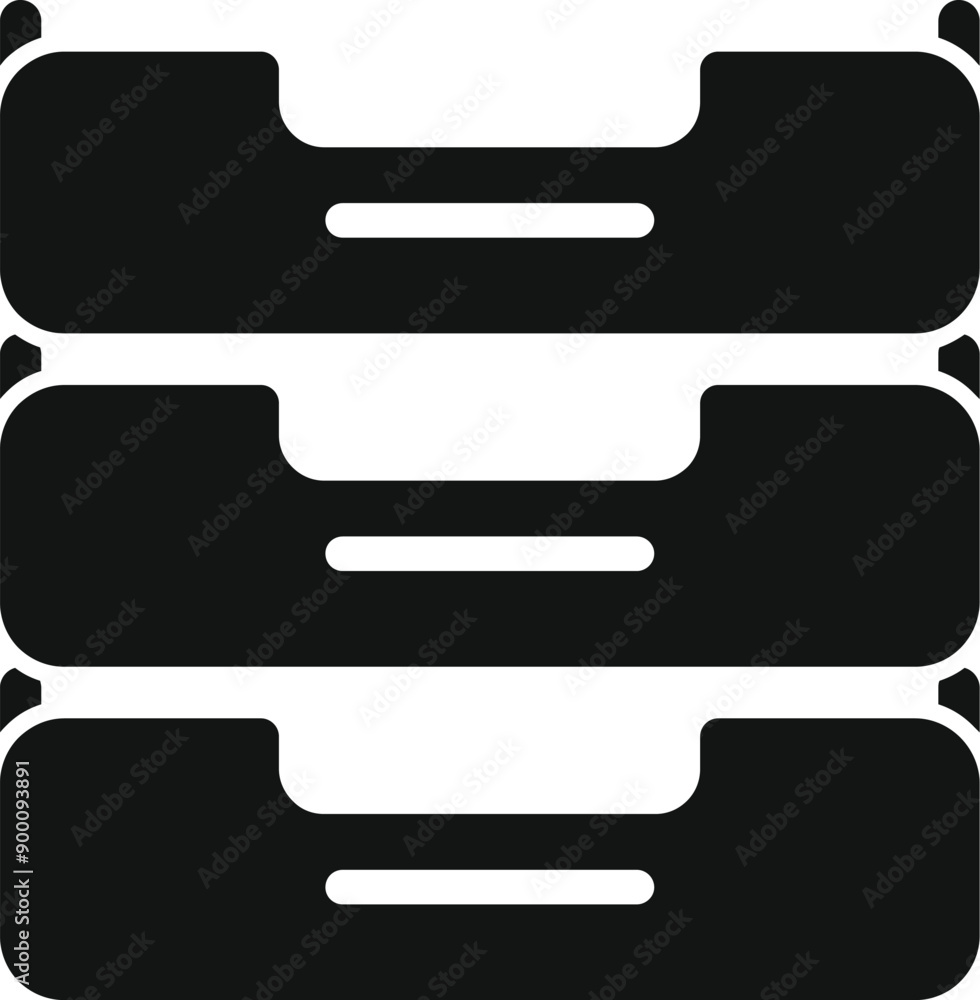 Poster this icon represents an archive storage system with labeled drawers for efficient organization