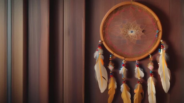 close up of a dream catcher ,generative ai
